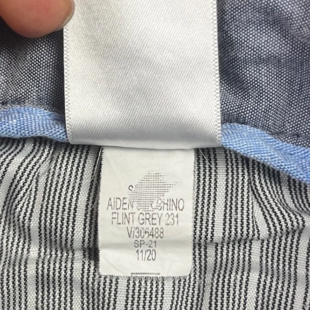 Banana Republic Aiden Chino Pants 35x29.5* Flint Grey Slim Fit Stretch Mens